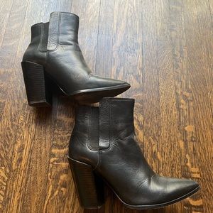 Black All Saints Leather Boots